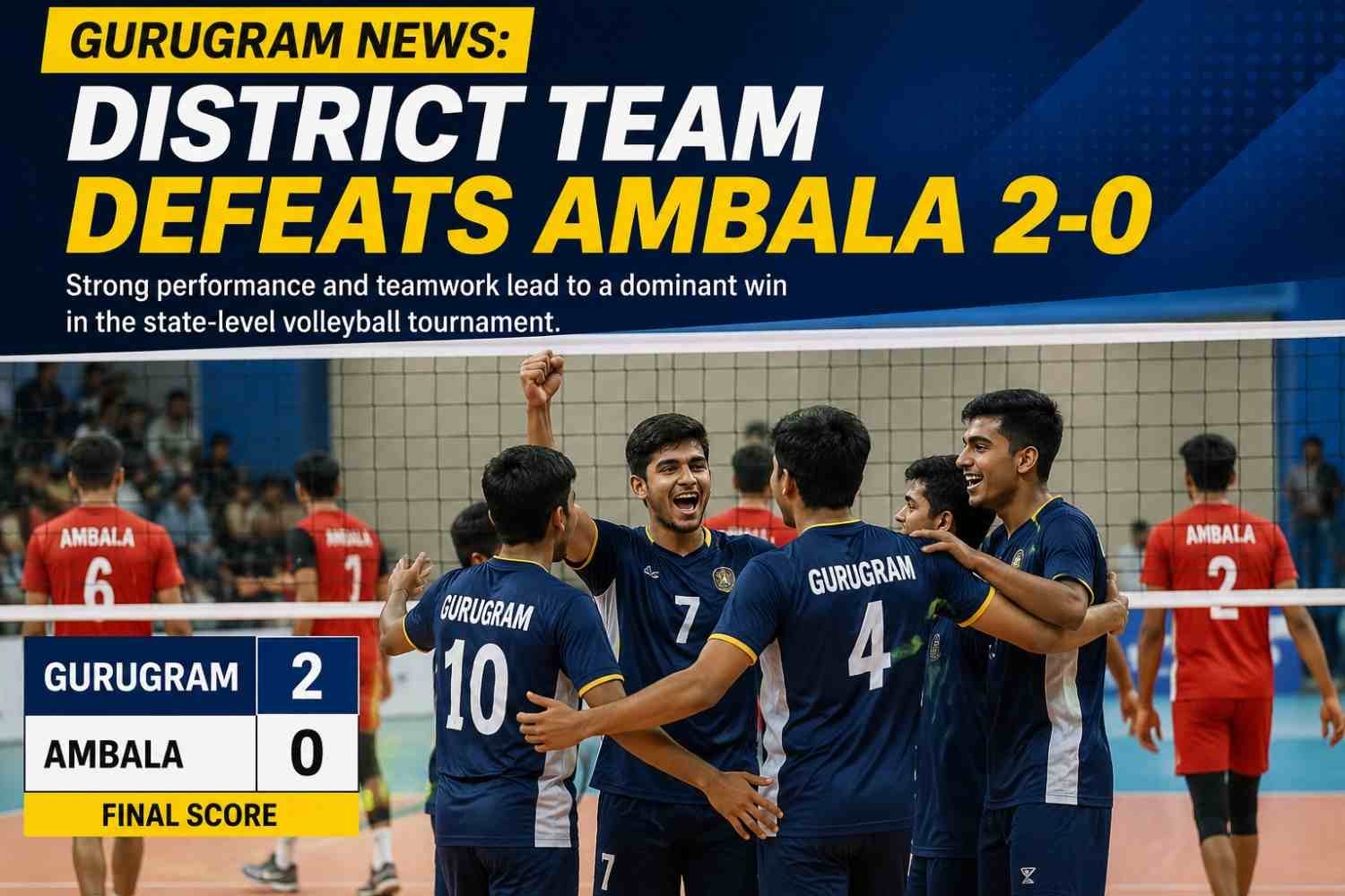 District Team Defeats Ambala 2-0