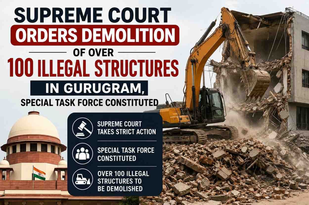 Supreme Court Orders Demolition of Over 100 Illegal Structures in Gurugram